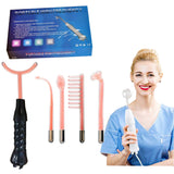 High Frequency Electronic Beauty Instrument 5 in 1 Portable Electrode Ultrasonic Facial Massage Machine Face Skin Care Tools