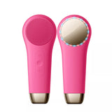 Cold &amp; Heat Red/Blue LED Light Electric Powered Facial Cleaning Brush for Face Exfoliating Deep Cleansing Sonic Facial Scrubber