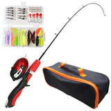Kids Fishing Pole Set Full Kits With Telescopic Fishing Rod And Spinning Reel Baits Hooks Saltwater Freshwater Travel Pole Set