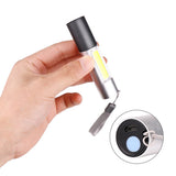 Led Flashlight 2000lm Zoomable XPE+COB Dual Light USB Rechargeable Handheld Torch Q5 Led Flashlight Built in 18650 Battery Torch