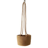 Space Saving Living Room Plant Holder Planter Storage Organizer Balcony Home Decor Hanging Basket Hand Woven Wall With Long Rope