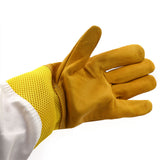 A Pair of Protective Beekeeping Gloves Net Goatskin Bee Keeping Vented Long Sleeves Beekeeping Equipment and Tools