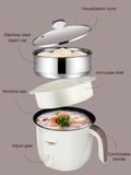 220V Multifunctional Electric Cooker Heating Pan Electric Cooking Pot Machine Hotpot Noodles Rice Eggs Soup double Steamer