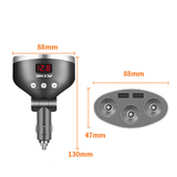1 to 3 Sockets DC 12/24V Car Cigarette Lighter Socket Splitter Hub Dual USB Car Charger Power Adapter with On/Off Switch and