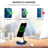 NEW 3 in 1 Magnetic Wireless Charger 10W Qi Fast Charging For iPhone 12 13 Pro Max Apple Watch Airpods Pro Charging Dock Station