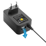 30W Universal Power Supply 3-12V, AC/DC Adapter Switching Power Supply With 8 Pieces Adapter Tips And USB Plug, EU Plug