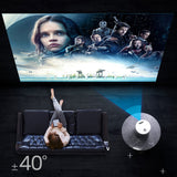 Home HD LED projector Portable 1080p video playback machine 4K video playback Built-in speaker HDMI/USB/TF/AV interface