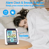 Indoor Outdoor Thermometer with 1 Wireless Sensors Digital Wire-less Hygrometer with LCD Touchscreen Backlight Humidity Monitor