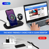For 25W 3in1 Magnetic Qi Fast Wireless Charger  For iPhone iWatch Airpods