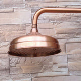 Rainfall Shower Head Antique Red Copper Round Extension Pipe Wall Arm Bathroom Shower Heads With Arm Wall Mounted
