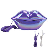 WX-3016 Mouth's Lips Shape Telephone Home Office Desktop Telephone Landline Phone Lip Shaped Phones telefone Red / Purple