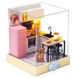 CUTEBEE Doll House DIY Miniature Dollhouse Model Wooden Toy Furnitures Casa De Boneca Dolls Houses Toys Birthday Gift H012