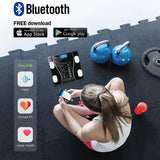 Weighing Scale Bluetooth Body Fat Escamas Smart Electronic BMI Composition Analyzer Fashion Selling Precision Bathroom Black