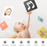 Alphabets Numbers Flash Cards for Baby 80 Flashes 160 Pages Black White Colorful Visual Stimulation Cards High Contrast for Baby