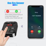 Car 5.0 FM Transmitter Wireless Handsfree Audio Receiver Auto MP3 Player 2.1A Dual USB Fast Charger Bluetooth Car Accessories