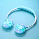 USB Fan With Aromatherapy diffuser Portable Electric Fan Mini Cooling fan Rechargeable Hanging Neck Fan With Light