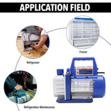 Refrigerant Vacuum Pump Kits AC/HVAC Manifold Gauge Set Refrigeration Gauge R12 R22 R134A R410A for Household Air Conditioning