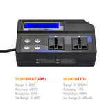 Smart Wifi Temperature&amp;Humidity Controller Thermoregulator Humidistat Wall-mounted Digital Dual Stage Outlet Thermostat