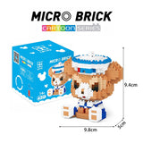 Cartoon Animals Micro Blocks Mini Building Bricks DIY 3D Model Toys Miniature Blocks Kids Gift