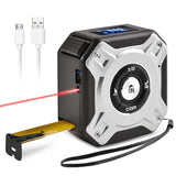 USB Rechargeable 40m Measure Digital Tape With Roll Cord Mode Laser Measure Tape High Impact Professional Measuring Tool