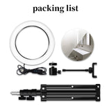 LED Ring Light with Tripod Stand With Makeup Mirror Ring Lamp Selfie Stick Studio Photography Lights For Video Live YouTube