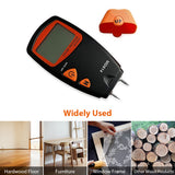 Wood Moisture Tester MD814 Four Needle Type Wood Hygrometer LCD Display Digital Wood Log Moisture Detector Floor Humidity Tester