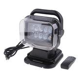 LED Marine Remote Control Spotlight Truck Car Boat Search Light - Black