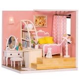 Doll House Furniture Diy Miniature 3D Wooden Miniaturas Dollhouse Toys for Children Birthday Gifts QT07