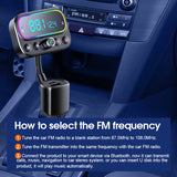 Wireless AUX Out Car Radio Modulator FM Transmitter Bluetooth Hands Free Kit MP3 Player with PD18W Type C USB Charger