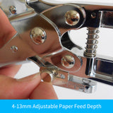 Handheld DIY One-Hole Punch Single Hole Puncher All Metal Paper Cutter for Binder Notebook Craft Paper Greeting Cards Scrapbook