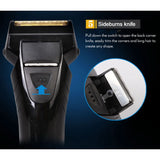 Kemei Electric Razor Men's Foil Shaver Electric Shavers with Beard Trimmer Cordless Rechargeable Mens Razor EU Plug