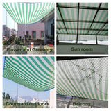 Outdoor Decor Pools Stripe Sun Shade Net Car Parking Garden Balcony Multifunctional Easy Install With Rope For Greenhouse