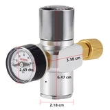 Beer Keg Charger CO2 Dispenser - Includes Keg Regulator 0-60 PSI, 7/16" Thread Adapter, Gas Ball Lock Quick Disconnect for Draft