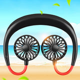 Wearable Lazy Sports Halter Fan Mini Hanging Neck Fan USB Rechargeable Cover Halter Sports Fan Air Cooler Outdoor