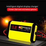 Car Motorcycle Charger 12V 2A Full Automatic 3 Stages Lead Acid AGM GEL Intelligent LCD Display