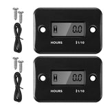 2 Pieces Inductive Hour Meter For Gas Engine Lawn Mower Dirt Bike Motorcycle Motocross Snowmobile Marine