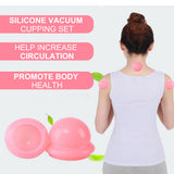 4Pcs Silicone Vacuum Thickened Negative Pressure Cupping Set Anti Cellulite Apparatus Portable Personal Body Massage Cupping Set