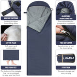 Lixada Sleeping Bag for Adults Lightweight Backpacking Single Sleeping Bag with Stuff Sack for Outdoor Hiking Camping Travel