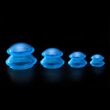 4Pcs Silicone Cupping Anti Cellulite Weight Loss Meridian Health Care Body Massage High Transparent Vacuum Cupping Device