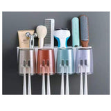 1 Set Toothbrush Holder Wall Set Toothbrushes Cup Mouthwash  Dental  Mug Squeezer Tooth Tumblerful Household Washing Table Shelf