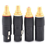 HIFI Audio Connector RCA To XLR Male Female Plug Gold Plated Conversion Plugs 4Pcs/Set