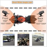 Motorcycle driving recorder HD dual lens dual recording starlight night vision WIFI mobile phone interconnection full diving GPS
