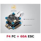 Hobbywing XRotor Flight Controller F7 with XRotor Micro 40A 60A 4in1 BLHeli-32 DShot1200 for FPV Racing Quadcopter