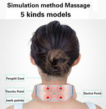 6 Heads Neck Massager 18 Levels TENS Electric Impulse 42℃ Heating Intelligent Massager Relaxation Machine Relief Pain Massage