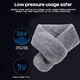 USB Electric Heated Scarf Waterproof Massage Heated Neck Wrap with Three-speed Intelligent Temperature Control Warming Scarf