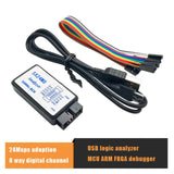 USB Logic Analyzer 24MHz 8 Channel 24M/seconds Logic Analyzer Debugger For ARM FPGA Logic Analyzer Logic 24M 8CH