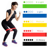 5Pcs/Set Yoga Resistance Rubber Bands Fitness Elastic Bands 0.3mm-1.1mm Training Fitness Gum Pilates Sport Crossfit Workout