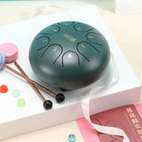 steel Tongue Drum 6 Inch 8 Tone Handpan Drum Tongue Drum Set with Sticks Carrying Bag Drum for Meditation Percussion Instruments