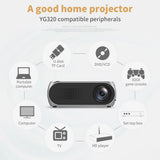 2022 Very nice LED YG320 Portable 600 Lumen 3.5mm Audio 320x240 Pixel HDMI-Compatible USB Mini Projector Home Media Play