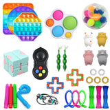 Fidget Sensory Toy Stress Anxiety Relief Autism Toys Set Push Kit Bubble Fidget Sensory Toys for Kids Adults Decompression Gift